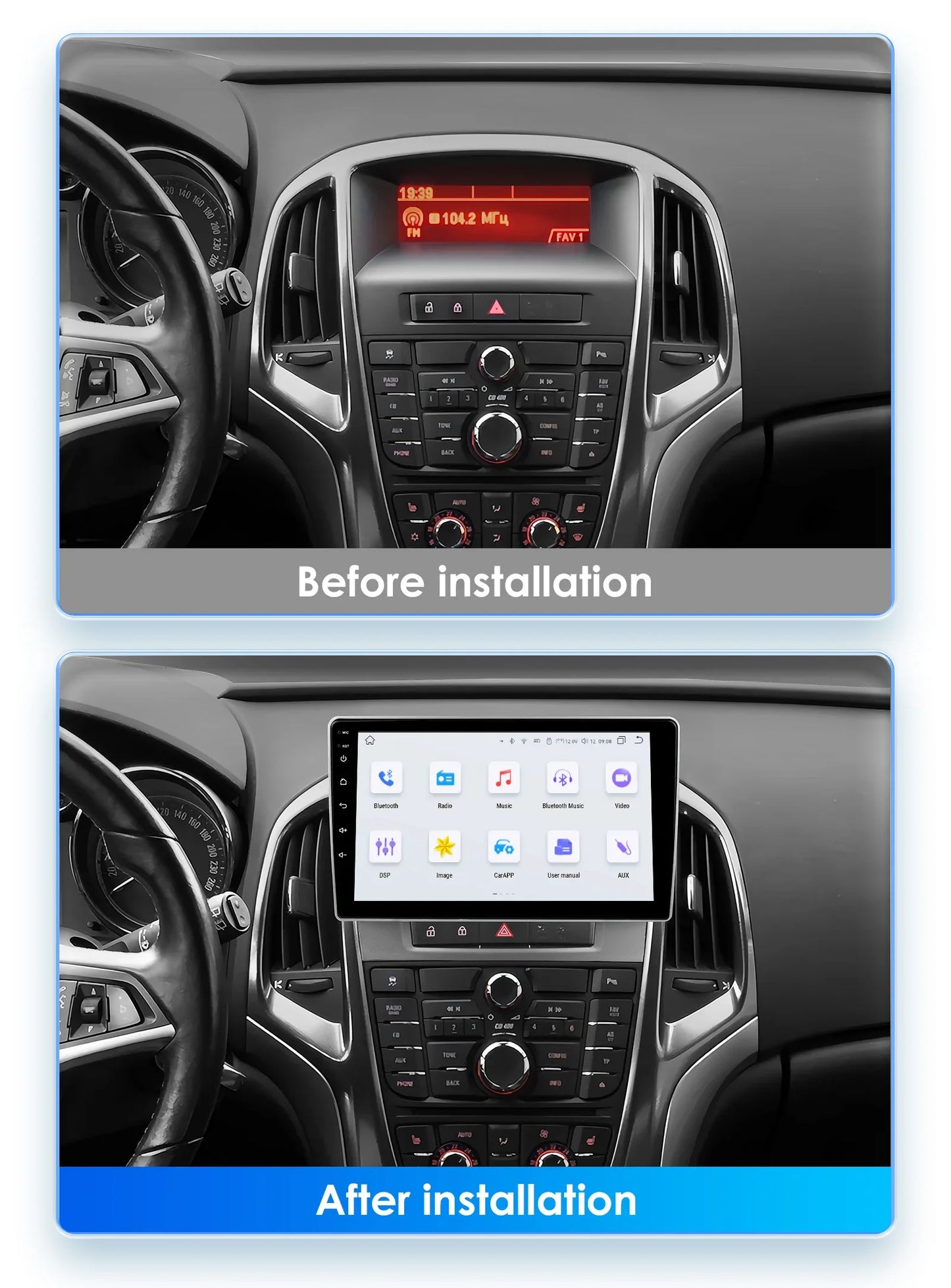 AI Carplay Android Auto Car Radio For Opel Astra J 2009-2017 Buick Excelle 2 2009-2015 Multimedia Player Navi GPS Autoradio 7862