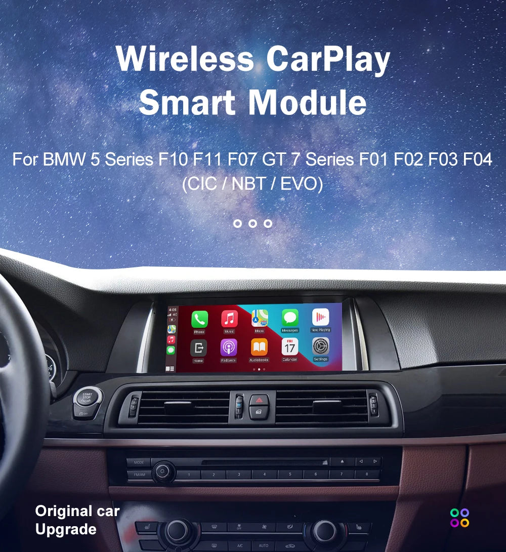 Road Top Wireless CarPlay for BMW 5 Series F10 F11 F07 7 Series F01 F02 F03 F04 Android AutoMirror Link AirPlay Camera View