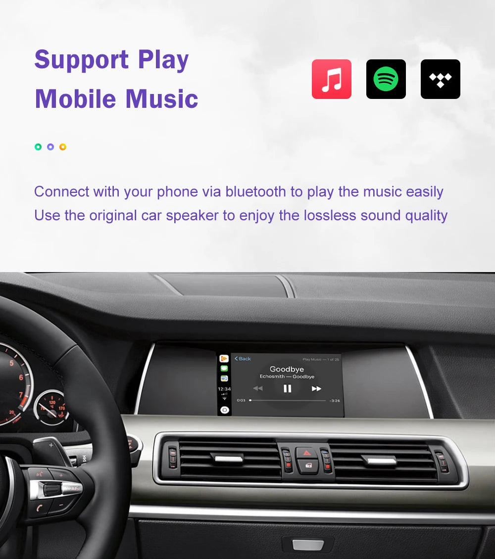 Road Top Wireless CarPlay for BMW 5 Series F10 F11 F07 7 Series F01 F02 F03 F04 Android AutoMirror Link AirPlay Camera View