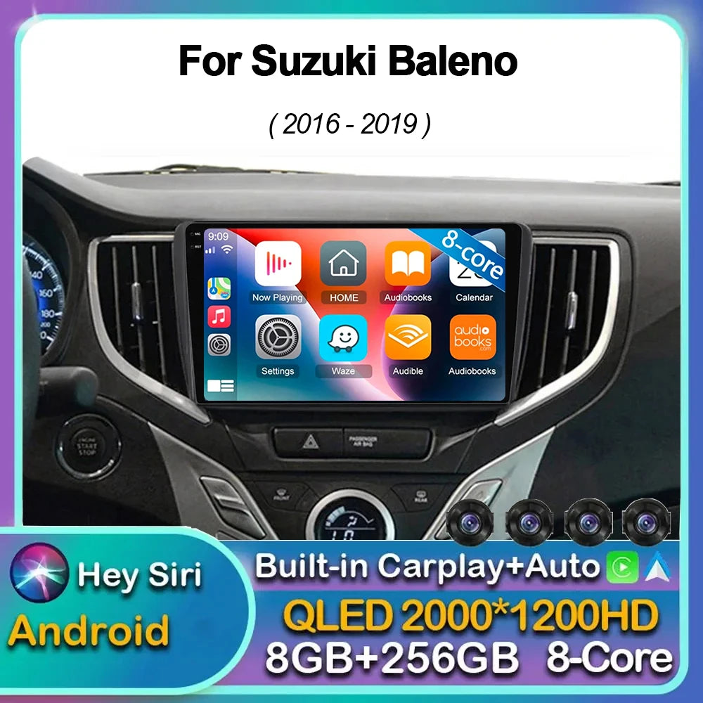 Android 14 Car Radio For Suzuki Baleno 2016 2017 2018 2019 GPS Navigation Multimedia Head Unit Stereo Autoradio wireless Carplay