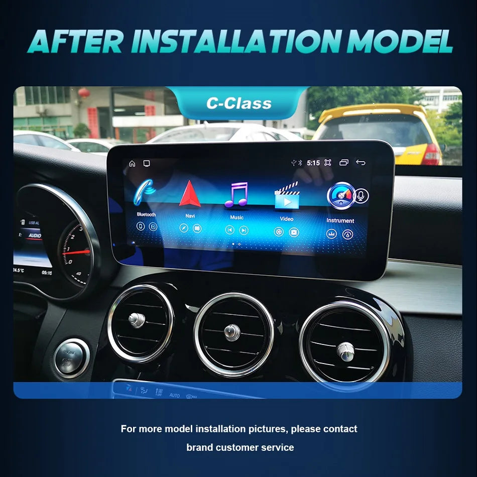 Android 14 Wireless CarPlay For Mercedes Benz C Class W205 2014-2018