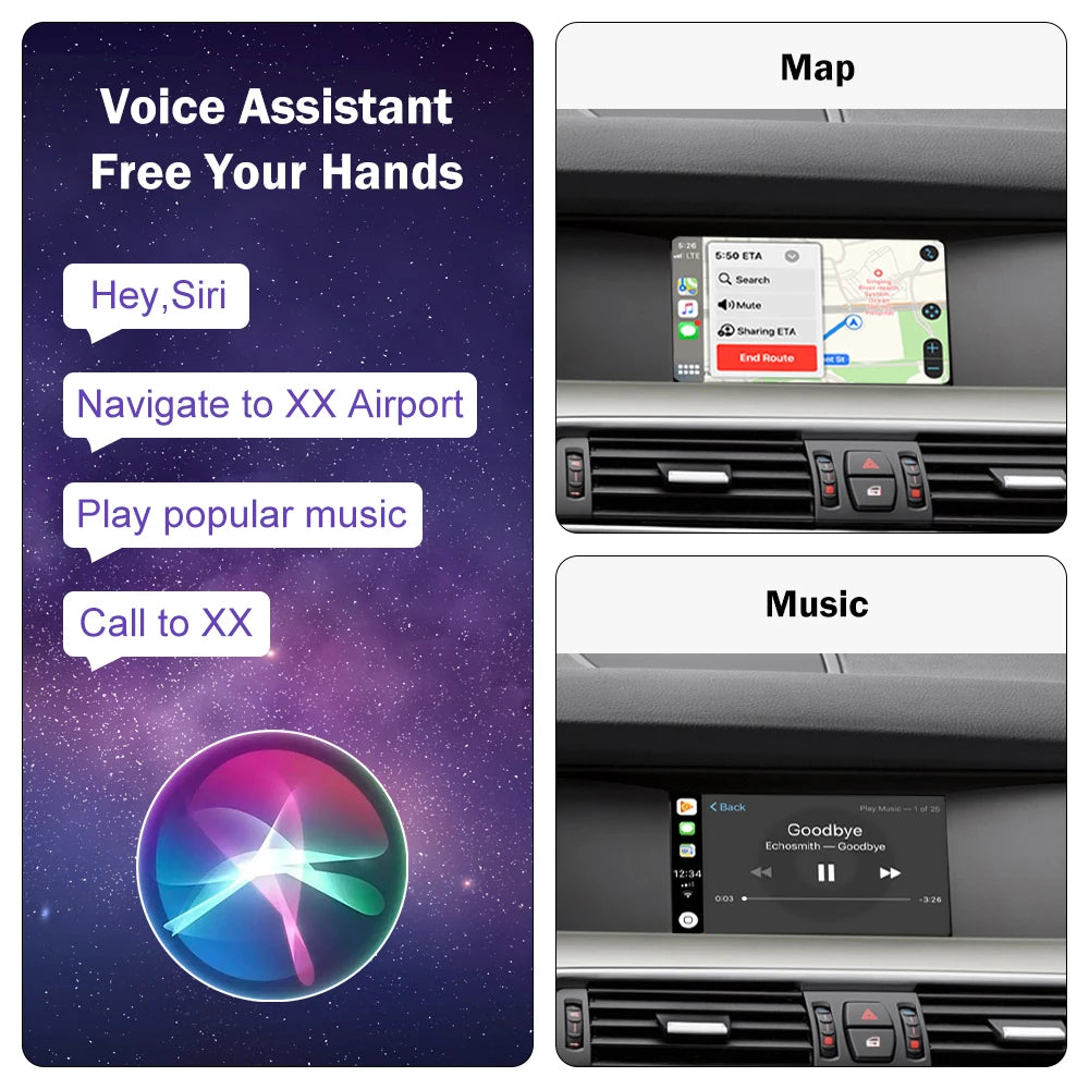 Road Top Wireless CarPlay for BMW 5 Series F10 F11 F07 7 Series F01 F02 F03 F04 Android AutoMirror Link AirPlay Camera View